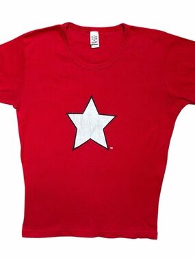 Women’s Baby Tee French Cut Tshirt Star Graphic Logo Short Sleeve Shirt